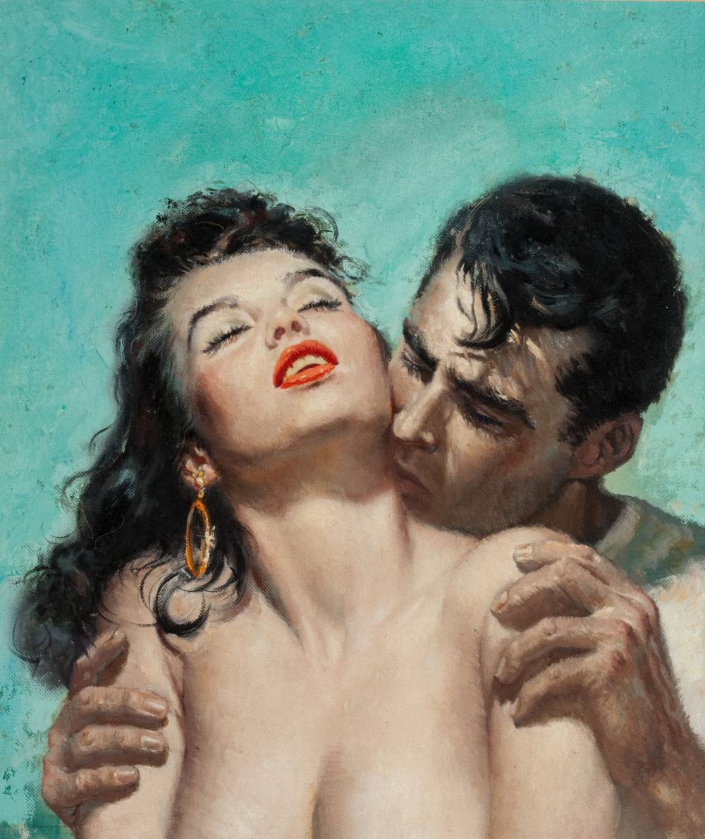 Unknown Artist - Illustration, 'Bed Of Hate', paperback cover, 1955